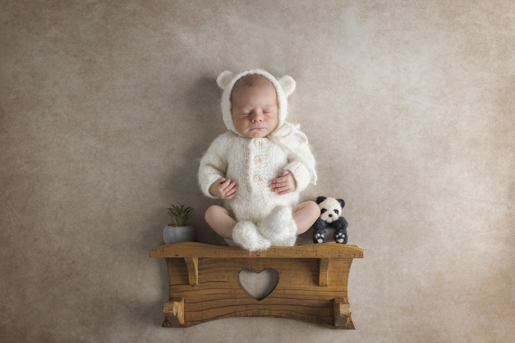 Photographie de naissance, la maman tient dans ses bras son bébé et lui fait un bisou sur le front